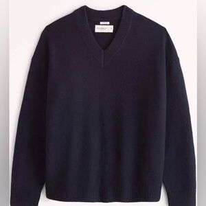 Abercrombie and Fitch Soft A&F V Neck Sweater in Navy Blue SZ XL